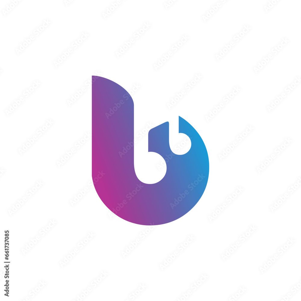 Letter B design element vector icon with unique music concept Letter B design element vector icon with unique music concept