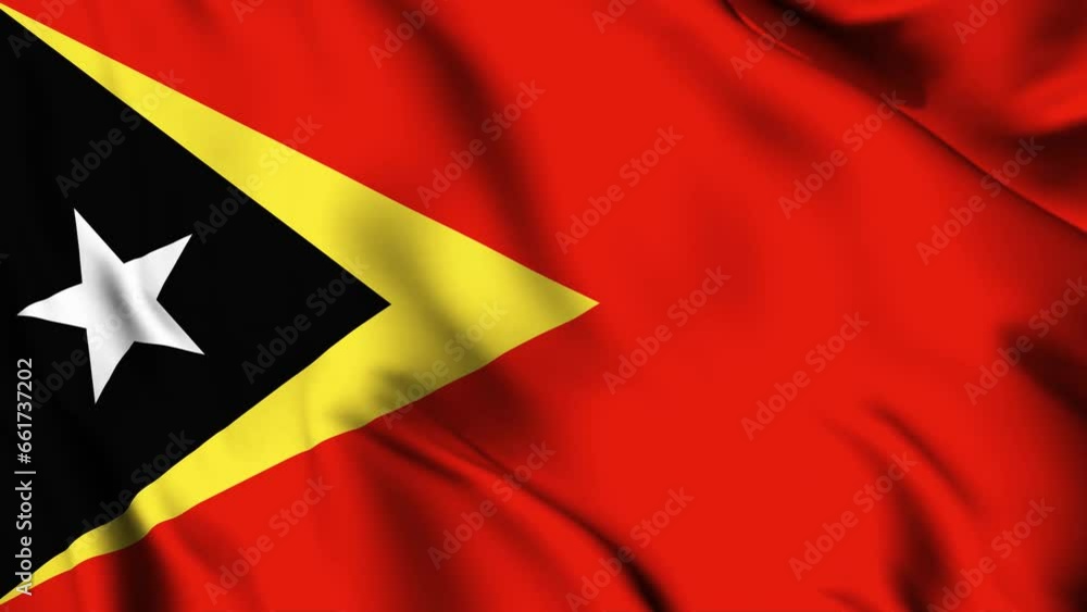 East Timor waving flag 4K animation video. East Timor waving flag seamless looping animation East Timor waving flag 4K animation video. East Timor waving flag seamless looping animation