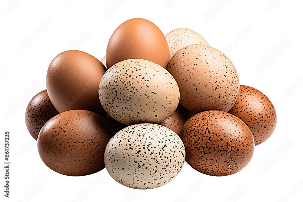 eggs isolated on a Transparent background. Generative AI eggs isolated on a Transparent background. Generative AI