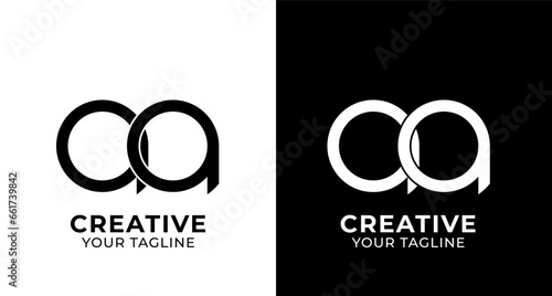 Initial Letter A A Logo Design Vector Template. Abstract Letter A A Logo Design
