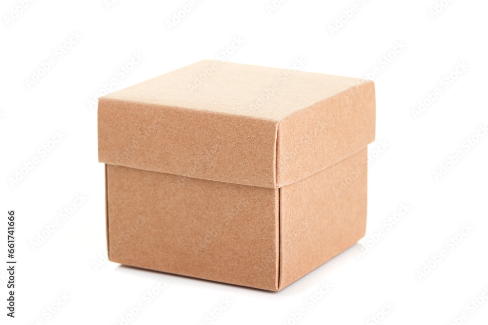 Brown cardboard box isolated on white background Brown cardboard box isolated on white background