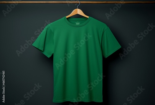 mock up of a plain green t-shirt. AI Generated Images