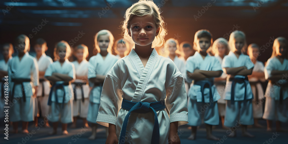 photography of happy children in karate uniform