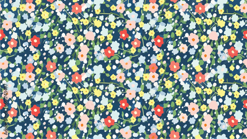 seamless ditsy flowers repeating pattern, tiny flowers pattern, ditsy, liberty , meadow, floral , for summer dress fabric