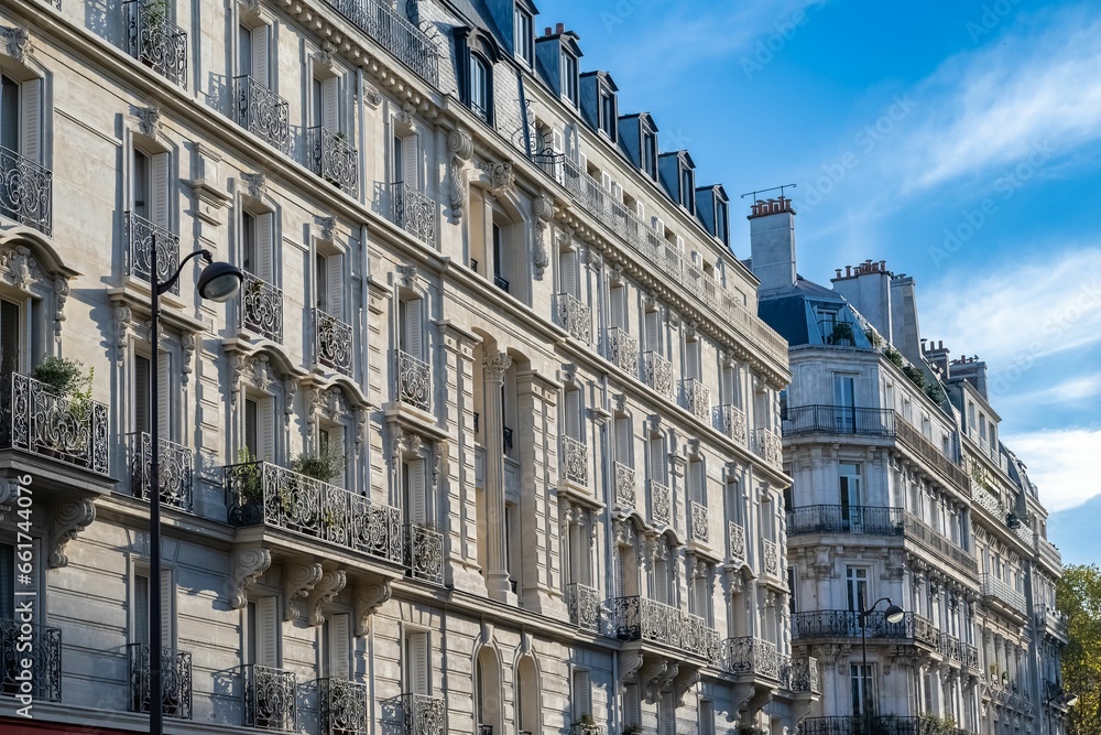 Paris, beautiful building - obrazy, fototapety, plakaty 