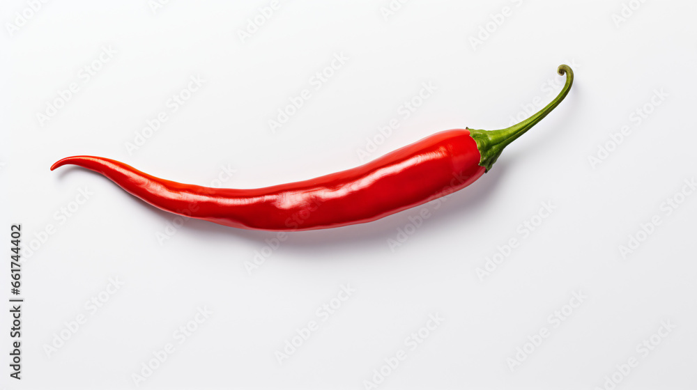 Red hot spicy chili isolated over a transparent background