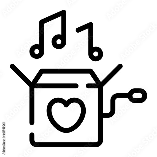 music box line icon