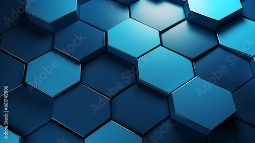 Abstract 3d render blue geometric background