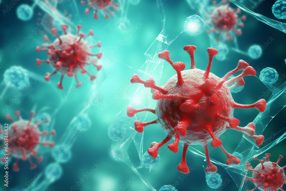3D rendering medical background with Coronavirus 2019 novel coronavirus concept. Microscope virus close-up. 3D rendering medical background with Coronavirus 2019 novel coronavirus concept. Microscope virus close-up.