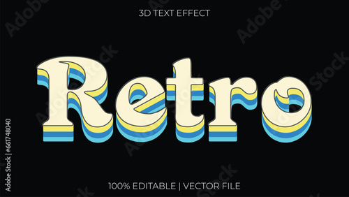 retro editable text effect template 80's eps vector file