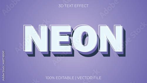 editable text effect with neon glow style template light glowing