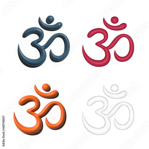 Om Symbol 3D
