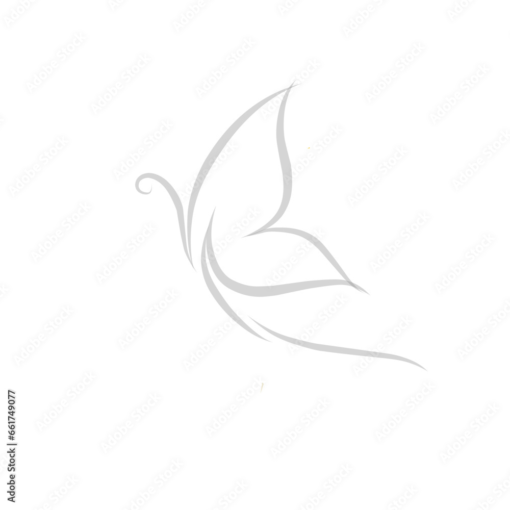 Obraz premium Butterfly line art style for background. Butterfly illustration with line art style. 