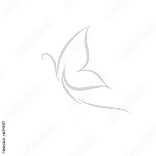 Butterfly line art style for background. Butterfly illustration with line art style. 