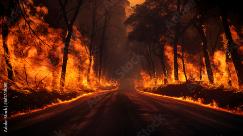 Blazing flames road © Hamna
