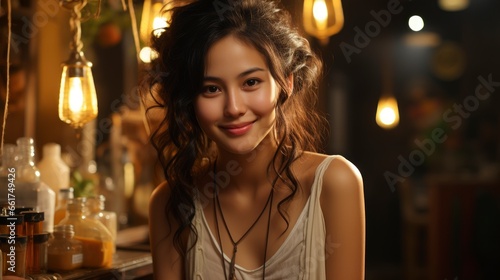 Portrait Beautiful Young Asian Woman Smile Happy , Background Images , Hd Wallpapers, Background Image