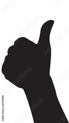 Vector silhouette of a hand on a white background, hand palm, hand silhouette, black flat hand vector illustration