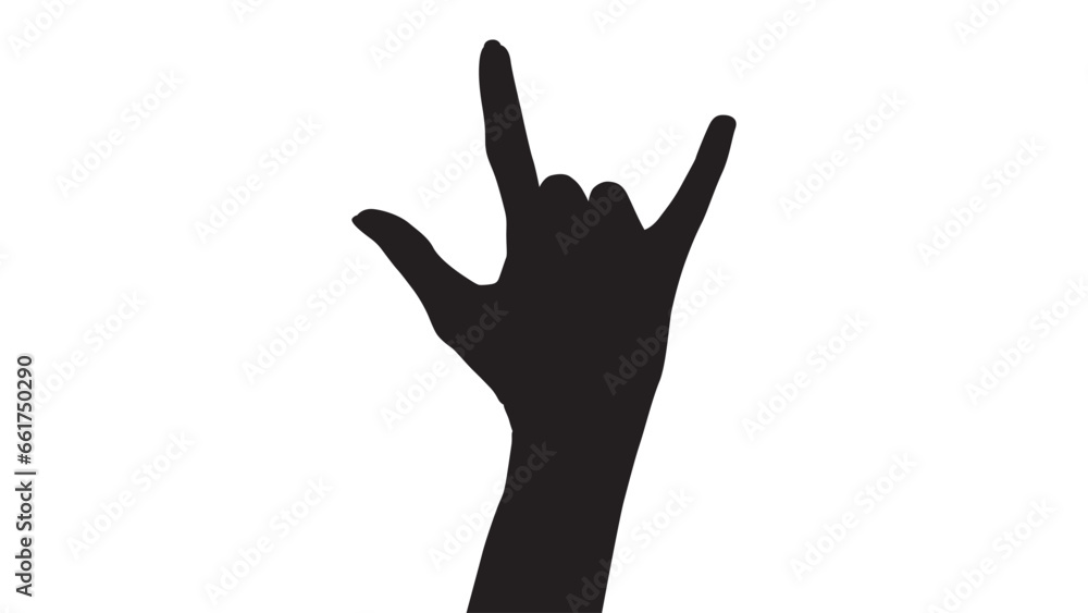 Vector silhouette of a hand on a white background, hand palm, hand silhouette, black flat hand vector illustration Vector silhouette of a hand on a white background, hand palm, hand silhouette, black flat hand vector illustration