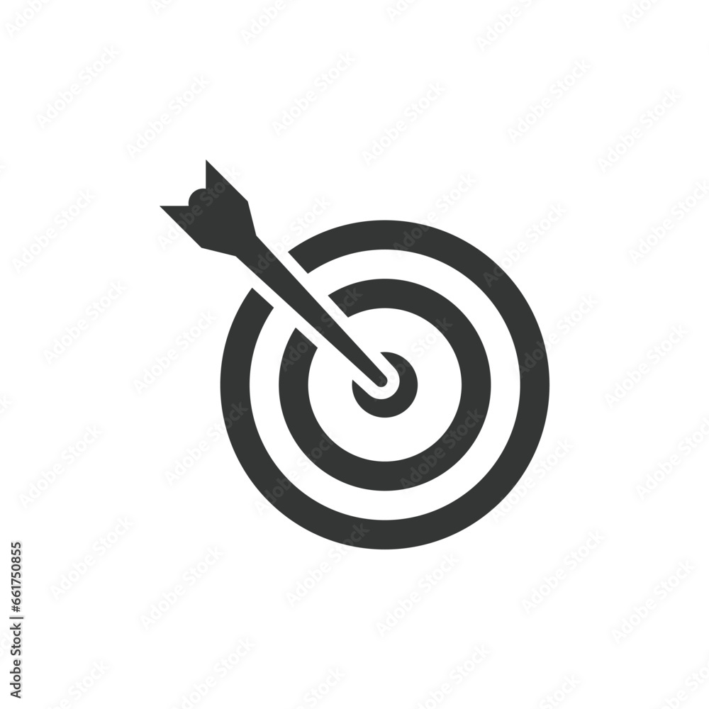 Business target icon on a transparent background Business target icon on a transparent background