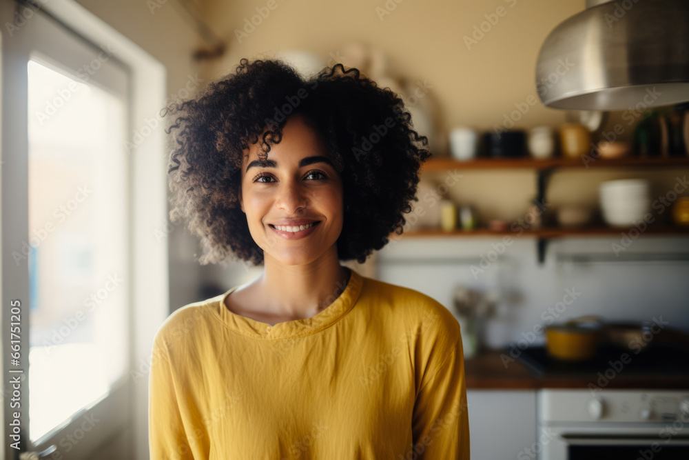 Young African American woman at home Young African American woman at home