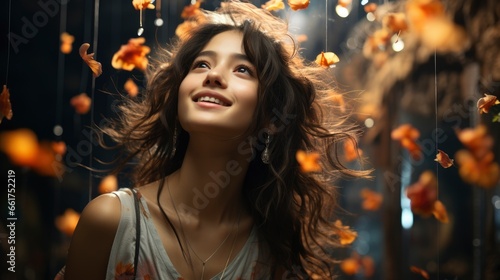 Young Asia Lady Feeling Happiness With Positive Expre 88B7B7, Background Images , Hd Wallpapers, Background Image © IMPic