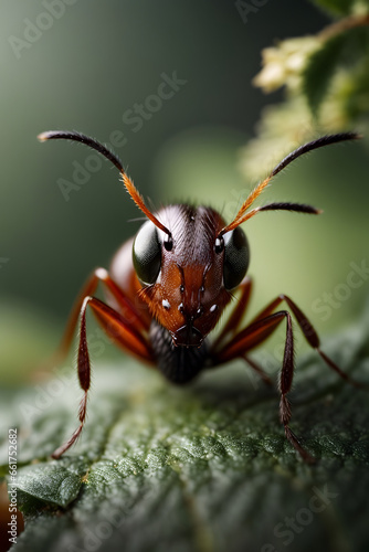 A portrait of a red ant © AungThurein