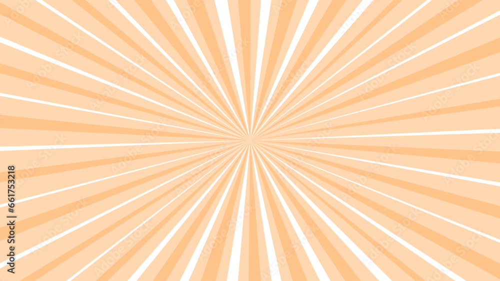 Orange and white sunburst background