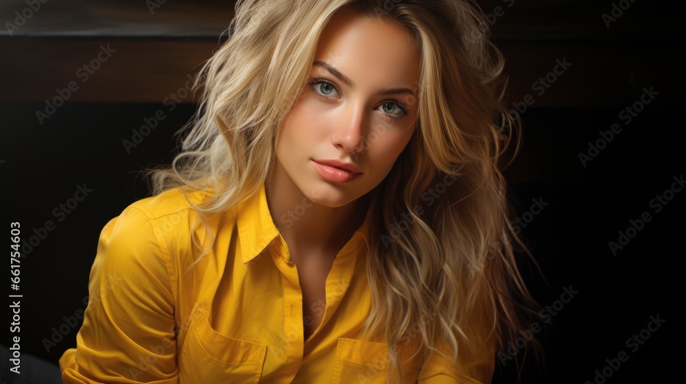 Young Blonde Woman With Yellow Shirt 9724198.Htmpage6 317Da5, Background Images , Hd Wallpapers, Background Image