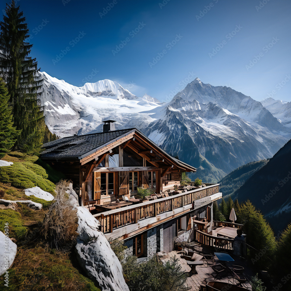 house in the mountains, chalet