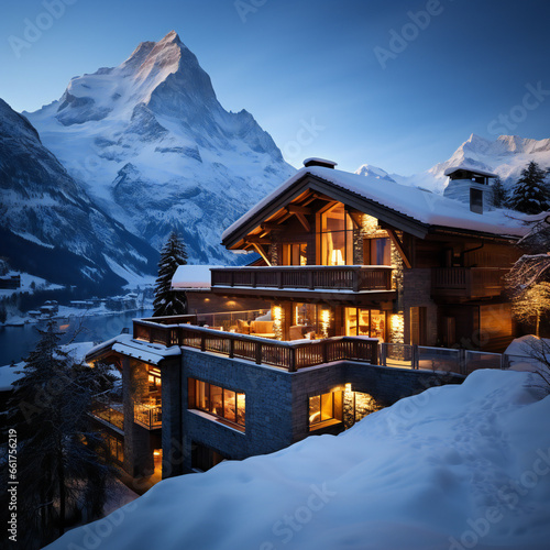 house in the mountains, chalet photo