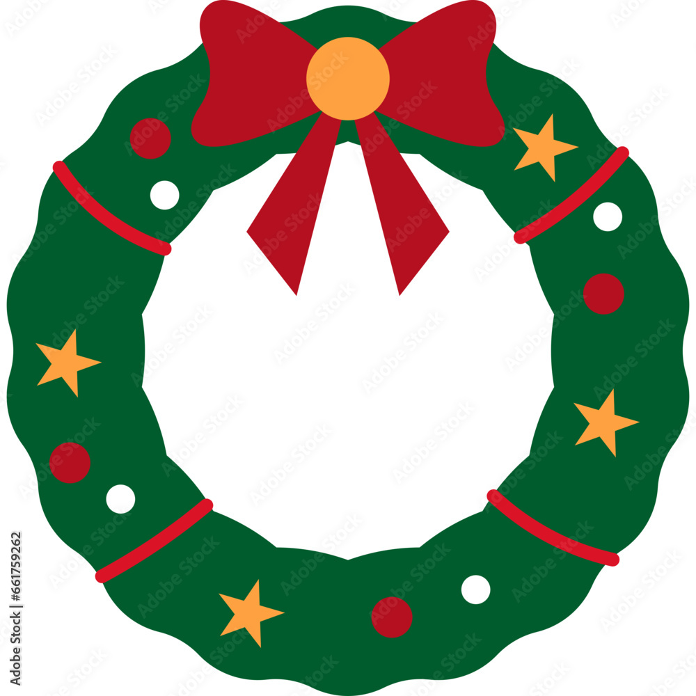 Naklejka premium Christmass Wreath Icon