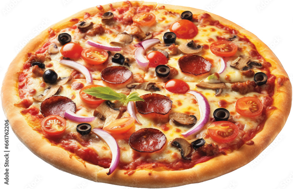 Pizza png with AI generated.