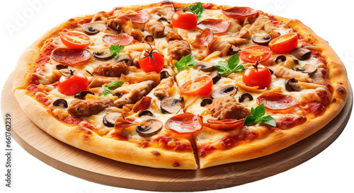 Pizza png with AI generated.