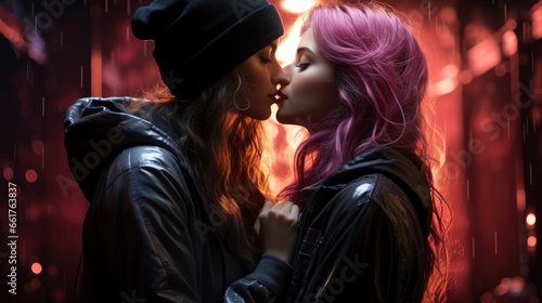 Girls Kissing Hyper Realism 8K Hd Cinemarography, Background Images , Hd Wallpapers, Background Image