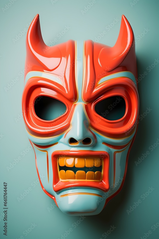 Obraz premium Demon mask halloween theme 3d object