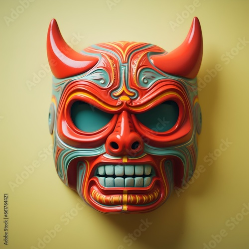 Demon mask halloween theme 3d object