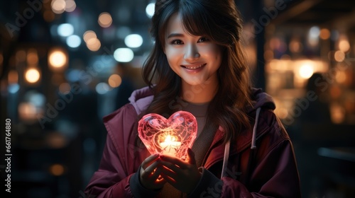 Image Beautiful Asian Woman Holding Hands Heart , Background Images , Hd Wallpapers, Background Image