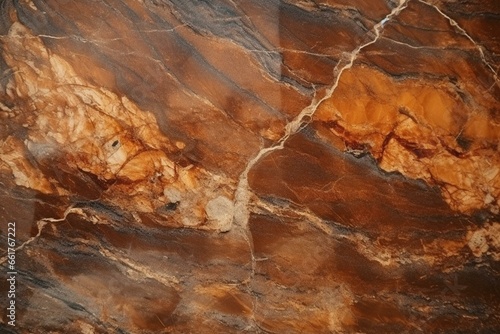 Polished brown marble. Real natural stone texture for interiors and exteriors. Generative AI