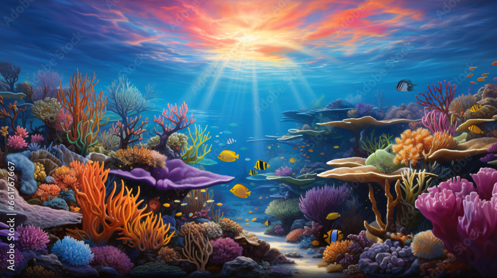 Colorful reef landscape