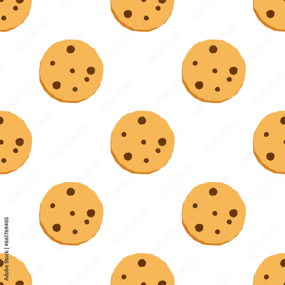 Cookie seamless pattern on white background. Cookie seamless pattern on white background.