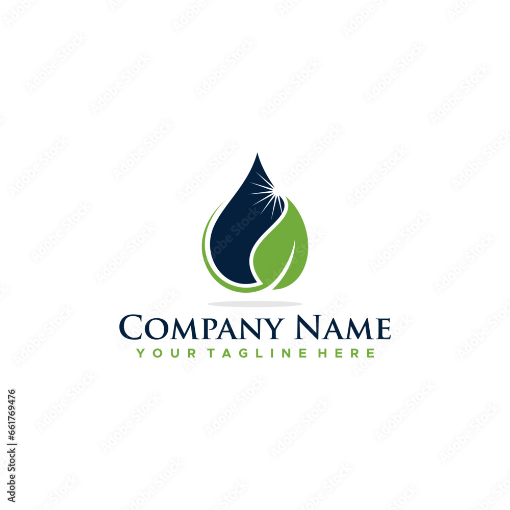 Water Drop Logo Template and Natural Vector Illustration Design Water Drop Logo Template and Natural Vector Illustration Design