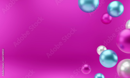 Colorful wallpaper. Abstract objects on a colored background. Trendy illustration design. 3d rendering.