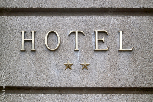 Two stars hotel sign © BreizhAtao