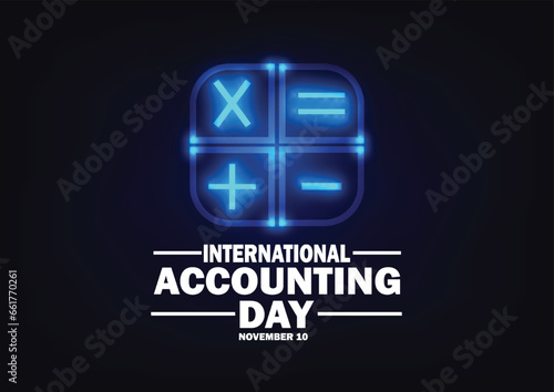 International Accounting Day vector illustration. November 10. Suitable for greeting card, poster and banner.