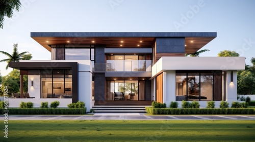 front view Luxurious new construction home. Dream Home, Luxury House, Success © Rangga Bimantara