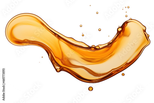 Close-up photo of oil, grease spreading, isolated white background photo