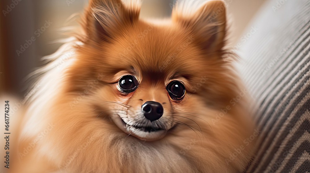 a cute pomeranian breed dog. a cute pomeranian breed dog.