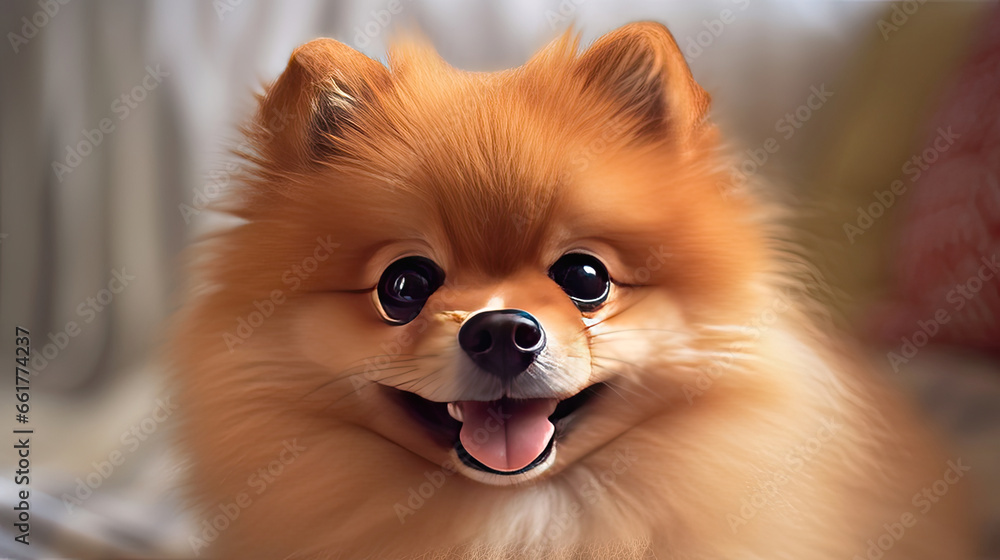 a cute pomeranian breed dog. a cute pomeranian breed dog.