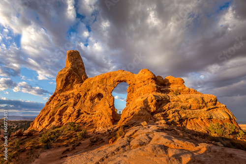 Fényképezés The Turret Arch in the Arche National Park, Utah USA