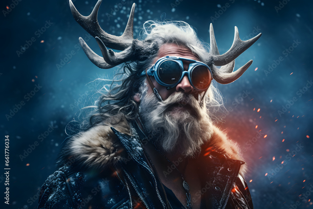 Santa and reindeer smart look Santa and reindeer smart look